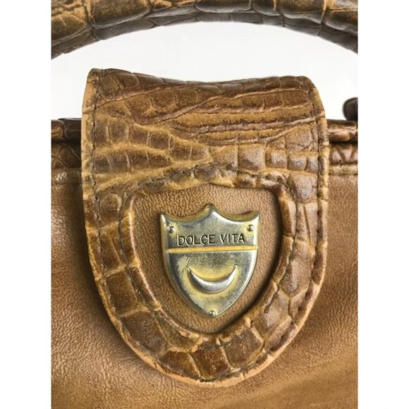 Jackson Womens Brown Dolce Vita Leather Inner Pocket Top Handle Bag Size Medium - Picture 10 of 10